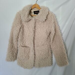 Ambiance Outerwear Plush Teddy Faux Fur‎ Soft Cozy Jacket sz M